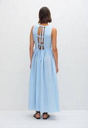 Tie Back Midi Dress - Sky - Matteau